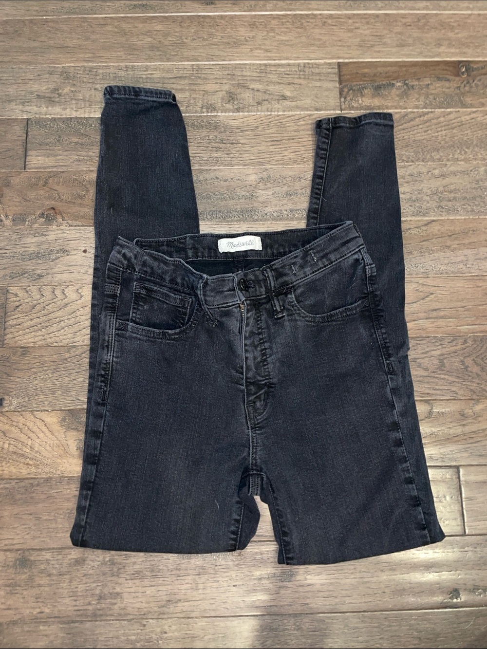 Madewell Washed Black Skinny Jeans